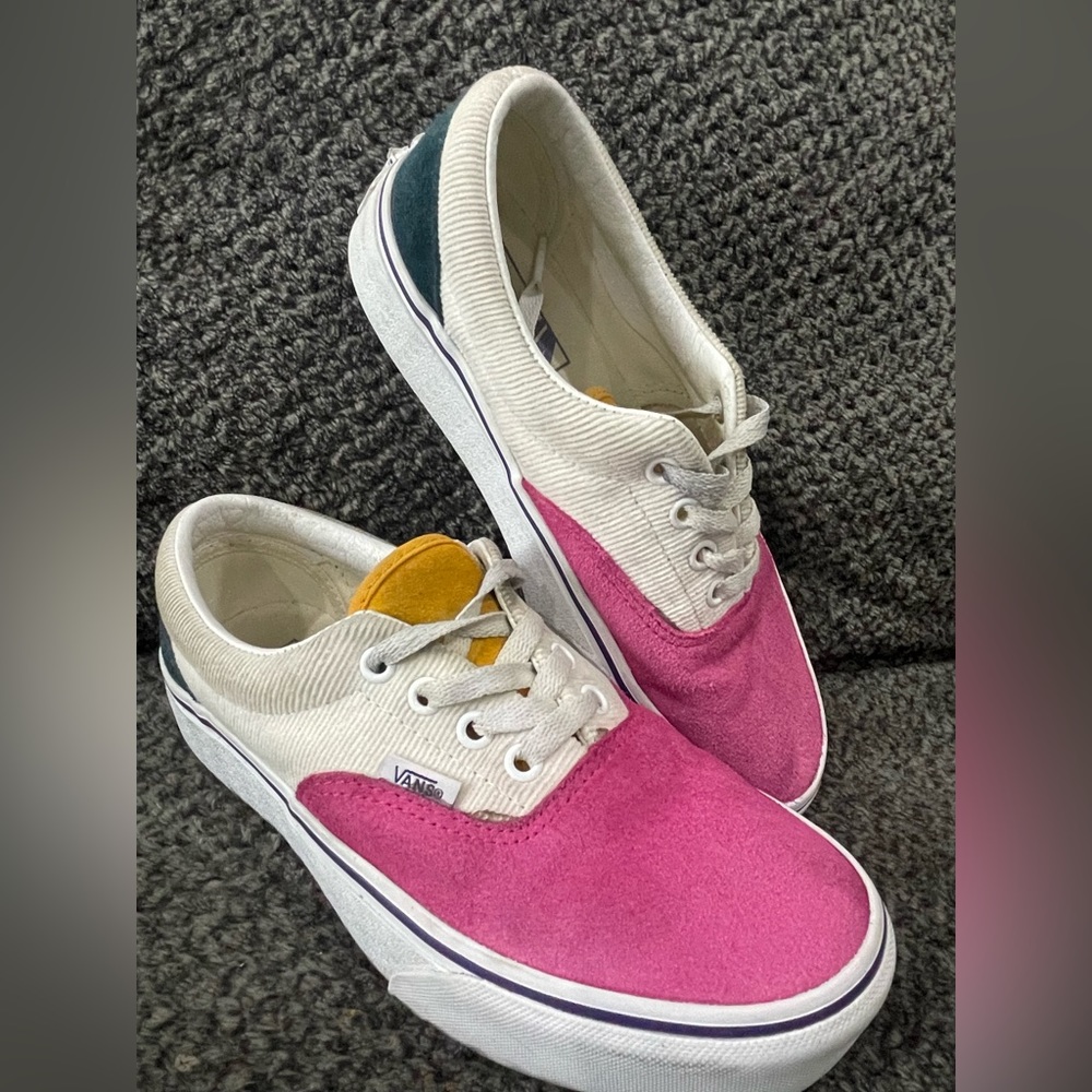 Women’s Vans Era Platform Mini Cord True Multicolor Shoes size 6.5W, 5M